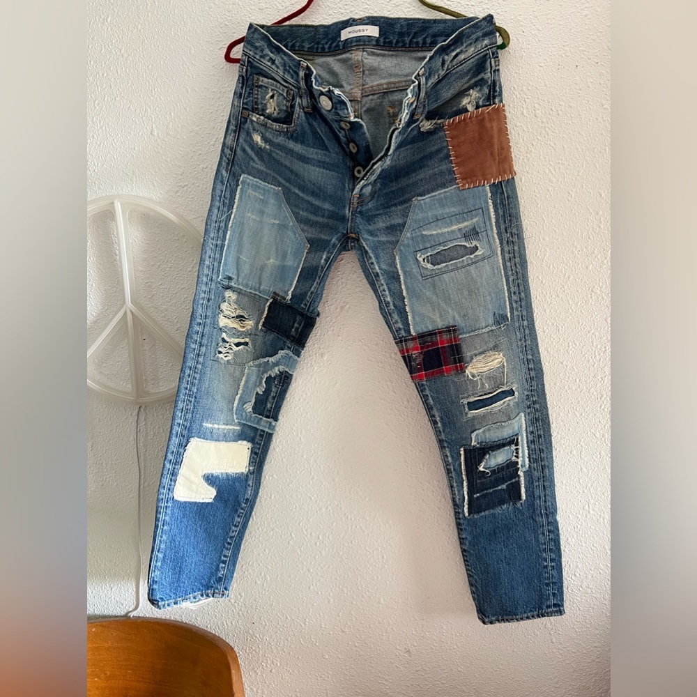 Moussy patch work jeans size 26